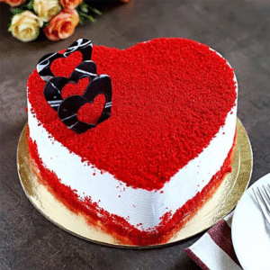 Red velvet Heart Shaped Cake 500gm