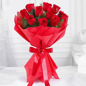 Elegant Vibe Red Roses Bouquet