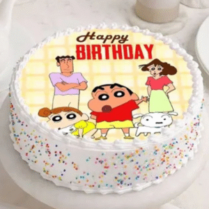 Shinchan character photo cake 1kg vanilla