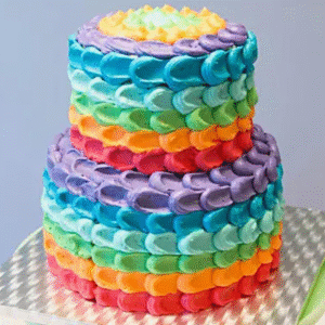 Rainbow cake Featuring Vibrant , 2kg butterscotch