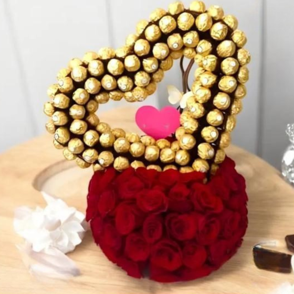 The Floral Chocolate Bouquet | Ferrero Rocher with Rose